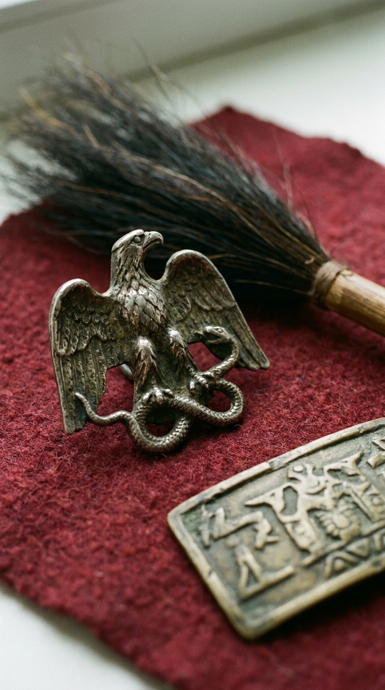 Сребърният орел със змия в ноктите – знакът, свързван с Аспарух.